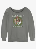 Star Wars Silent Night Jedi Knight Christmas Wreath Womens Slouchy Sweatshirt