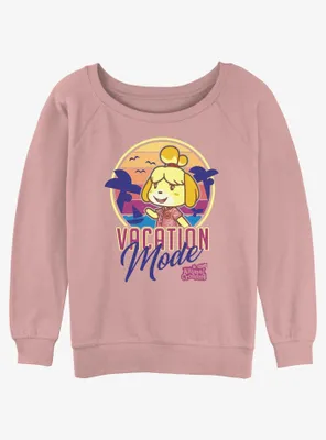 Nintendo Animal Crossing Vacation Mode Isabelle Womens Slouchy Sweatshirt