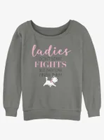 Disney The Aristocats Ladies Finish Fights Womens Slouchy Sweatshirt