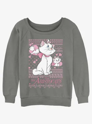 Disney The Aristocats Marie Ugly Christmas Womens Slouchy Sweatshirt