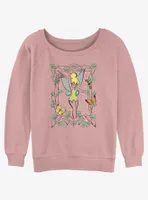 Disney Tinker Bell Framed Fairy Womens Slouchy Sweatshirt