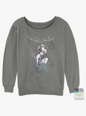 Disney Tinker Bell Pixie Dust Womens Slouchy Sweatshirt