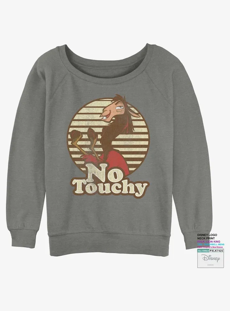 Disney The Emperor's New Groove Kuzco No Touchy Womens Slouchy Sweatshirt