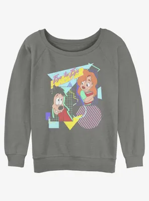 Disney Goofy Eye To 80's Womens Slouchy Sweatshirt