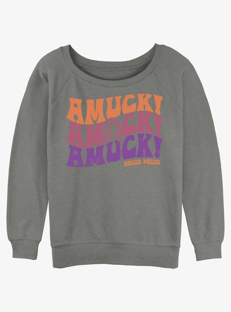 Disney Hocus Pocus Amuck Womens Slouchy Sweatshirt