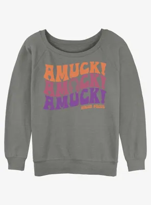 Disney Hocus Pocus Amuck Womens Slouchy Sweatshirt