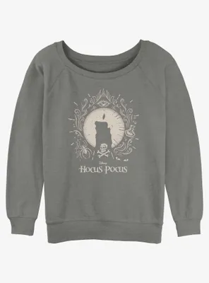 Disney Hocus Pocus Black Flame Womens Slouchy Sweatshirt