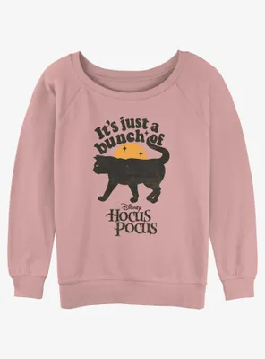 Disney Hocus Pocus Black Cat Binx Womens Slouchy Sweatshirt