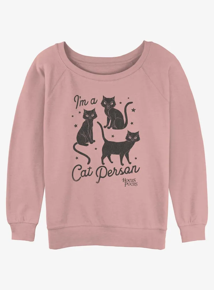 Disney Hocus Pocus Binx Cat Person Womens Slouchy Sweatshirt