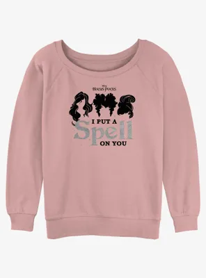 Disney Hocus Pocus Hair Silhouette Spell Womens Slouchy Sweatshirt