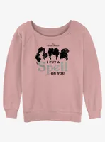 Disney Hocus Pocus Hair Silhouette Spell Womens Slouchy Sweatshirt