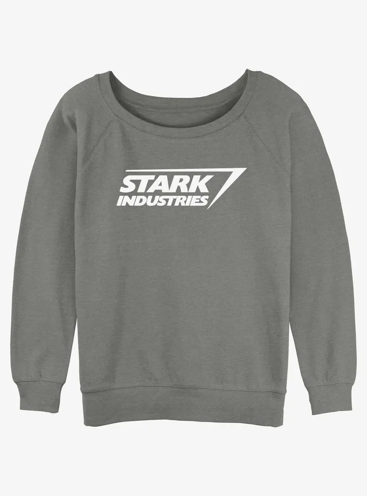 Marvel Iron Man Stark Industries Logo Womens Slouchy Sweatshirt