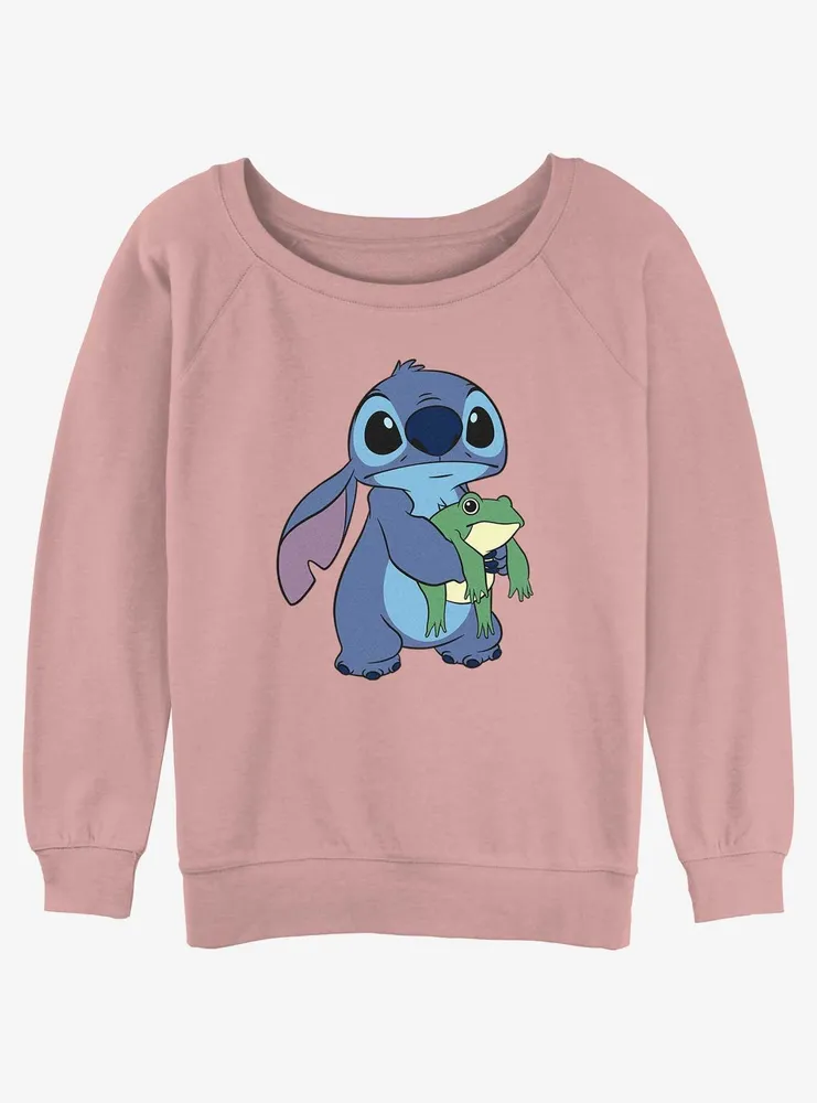Disney Lilo & Stitch Froggie Womens Slouchy Sweatshirt