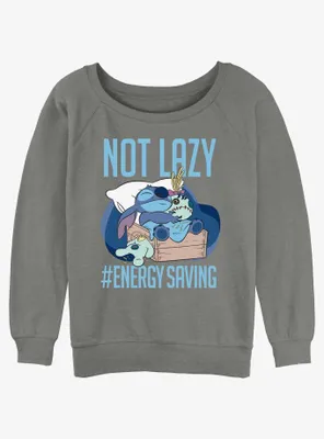 Disney Lilo & Stitch Lazy Energy Womens Slouchy Sweatshirt