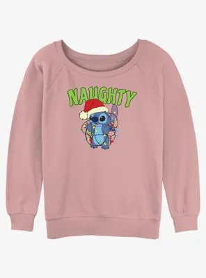 Disney Lilo & Stitch Naughty Womens Slouchy Sweatshirt