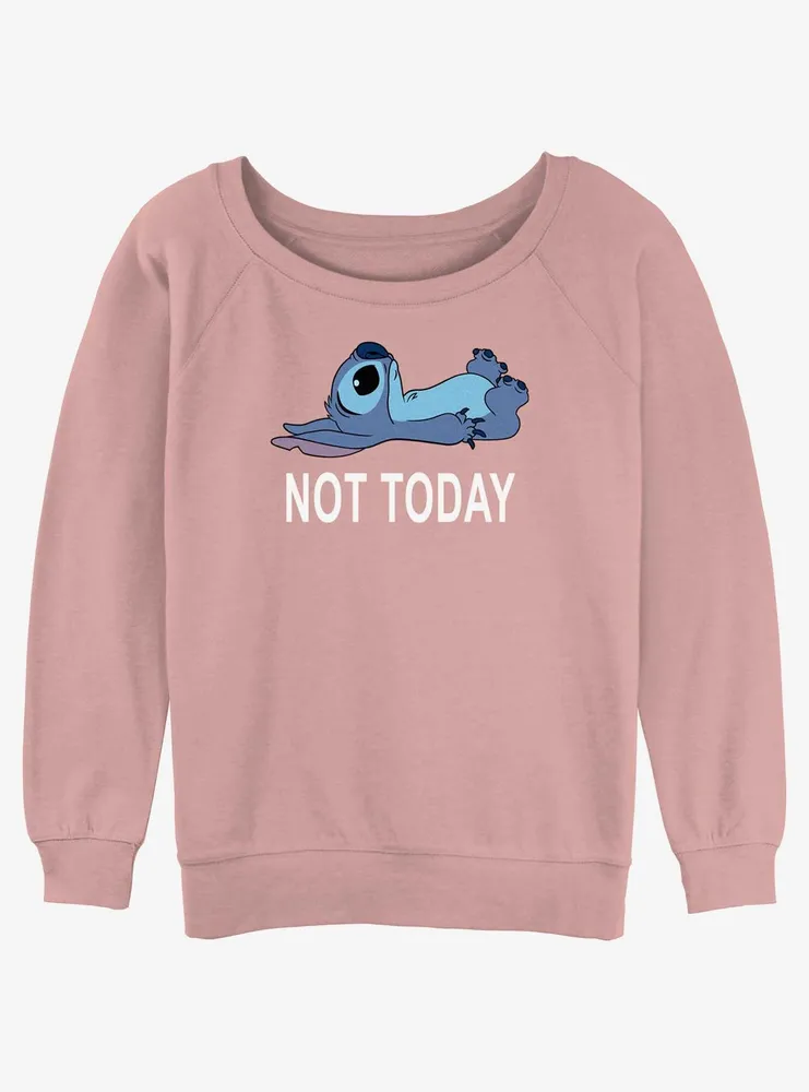 Disney Lilo & Stitch Not Today Womens Slouchy Sweatshirt
