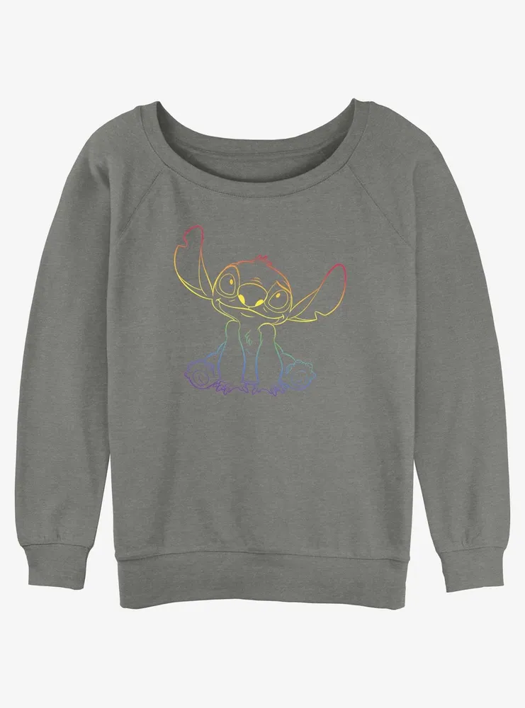 Disney Lilo & Stitch Pride Womens Slouchy Sweatshirt