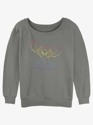 Disney Lilo & Stitch Pride Womens Slouchy Sweatshirt