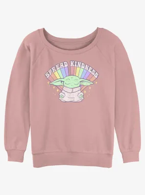 Star Wars The Mandalorian Meditate Kindness Womens Slouchy Sweatshirt