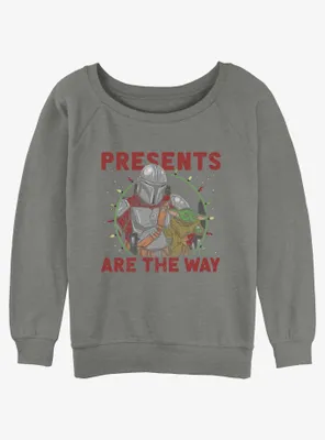 Star Wars The Mandalorian Presents Are Way Womens Slouchy Sweatshirt