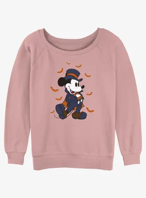 Disney Mickey Mouse Vampire Womens Slouchy Sweatshirt