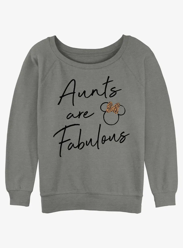 Disney Minnie Mouse Fab Aunt Womens Slouchy Sweatshirt