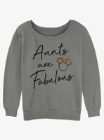 Disney Minnie Mouse Fab Aunt Womens Slouchy Sweatshirt