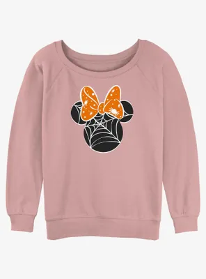 Disney Minnie Mouse Web Ears Womens Slouchy Sweatshirt