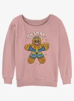 Marvel Gingerbread Thanos Titan Womens Slouchy Sweatshirt