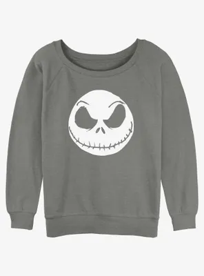 Disney The Nightmare Before Christmas Big Face Jack Womens Slouchy Sweatshirt