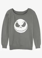 Disney The Nightmare Before Christmas Big Face Jack Womens Slouchy Sweatshirt