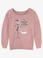 Disney The Nightmare Before Christmas Jack and Zero Womens Slouchy Sweatshirt