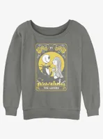 Disney The Nightmare Before Christmas Lovers Tarot Card Womens Slouchy Sweatshirt