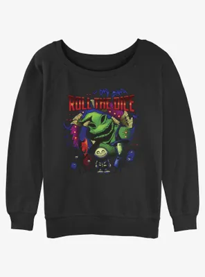 Disney The Nightmare Before Christmas Oogie Dice Womens Slouchy Sweatshirt