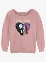 Disney The Nightmare Before Christmas Together Forever Jack and Sally Womens Slouchy Sweatshirt