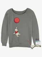Disney Winnie The Pooh Balloon Womens Slouchy Sweatshirt