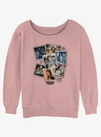 Stranger Things Eddie Munson Collage Womens Slouchy Sweatshirt