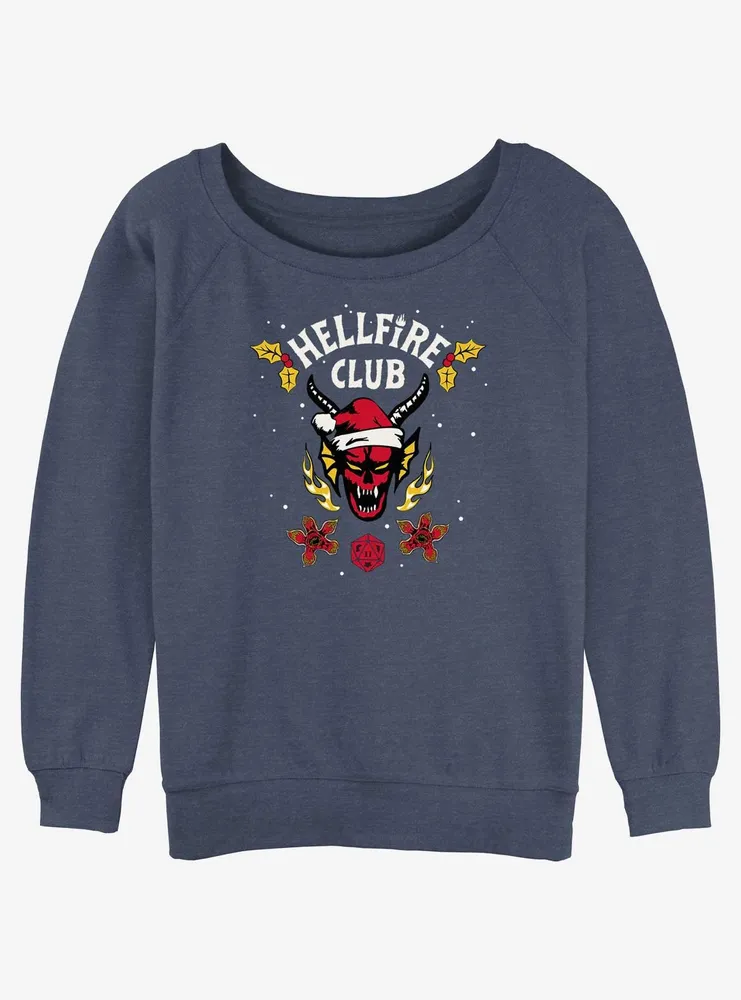 Stranger Things A Hellfire Holiday Womens Slouchy Sweatshirt