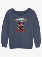 Stranger Things A Hellfire Holiday Womens Slouchy Sweatshirt