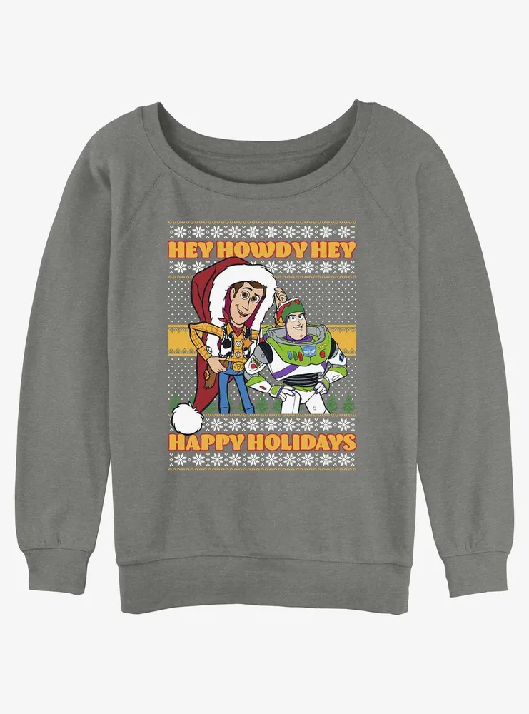 Disney Pixar Toy Story Howdy Ugly Christmas Womens Slouchy Sweatshirt