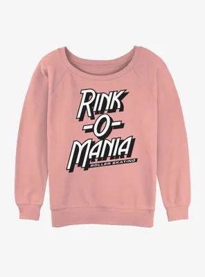 Stranger Things Rink Logo Womens Slouchy Sweatshirt