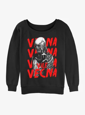 Stranger Things Vecna Horror Poster Womens Slouchy Sweatshirt