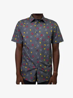 Marvel Deadpool Taco Party Woven Button-Up