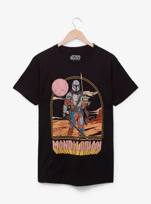 Star Wars The Mandalorian Mando & Grogu Desert Portrait T-Shirt - BoxLunch Exclusive