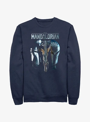 Star Wars The Mandalorian Din Djarin & Bo-Katan Mythosaur Hot Topic Web Exclusive Sweatshirt