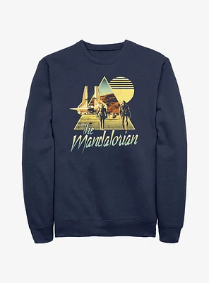 Star Wars The Mandalorian Bo-Katan & Din Djarin Sunset Nevarro Landing Sweatshirt Hot Topic Web Exclusive