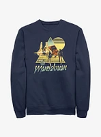 Star Wars The Mandalorian Bo-Katan & Din Djarin Sunset Nevarro Landing Sweatshirt Hot Topic Web Exclusive
