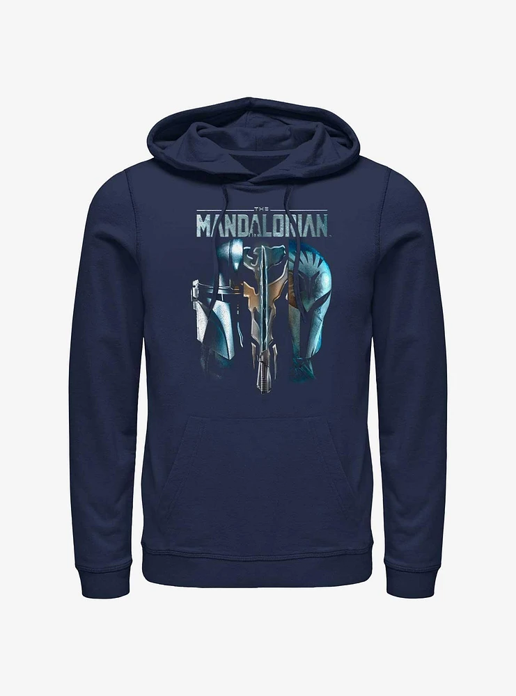 Star Wars The Mandalorian Din Djarin & Bo-Katan Mythosaur Hot Topic Web Exclusive Hoodie