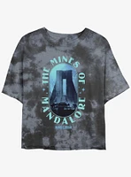 Star Wars The Mandalorian Mines of Mandalore Tie-Dye Girls Crop T-Shirt