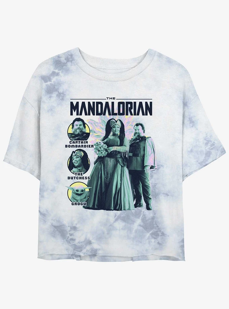 Star Wars The Mandalorian Captain and Dutchess Tie-Dye Girls Crop T-Shirt